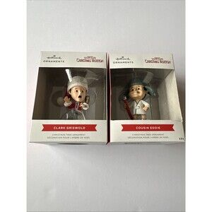 2024 Hallmark Christmas Vacation Ornament Lot of 2 Clark Griswold & Cousin Eddie